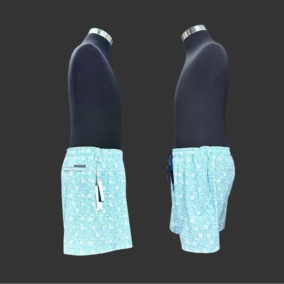 Southern Tide Men’s Marine Blue Caps Off Stretch Water Repell Swim Trunks Sz XXL